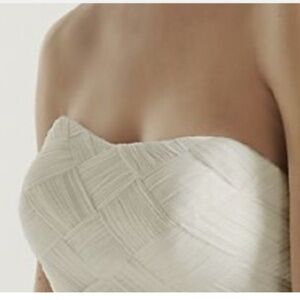 Galina Signature braided woven sculpted bodice mermaid wedding gown